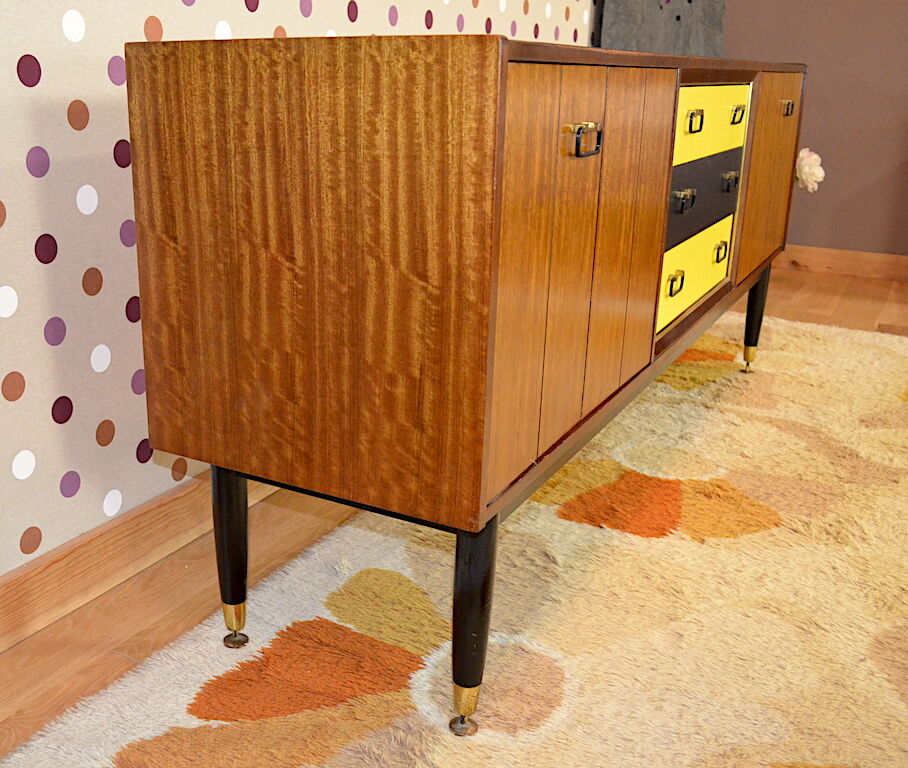 Scandinavian sideboard & vintage revamped teak