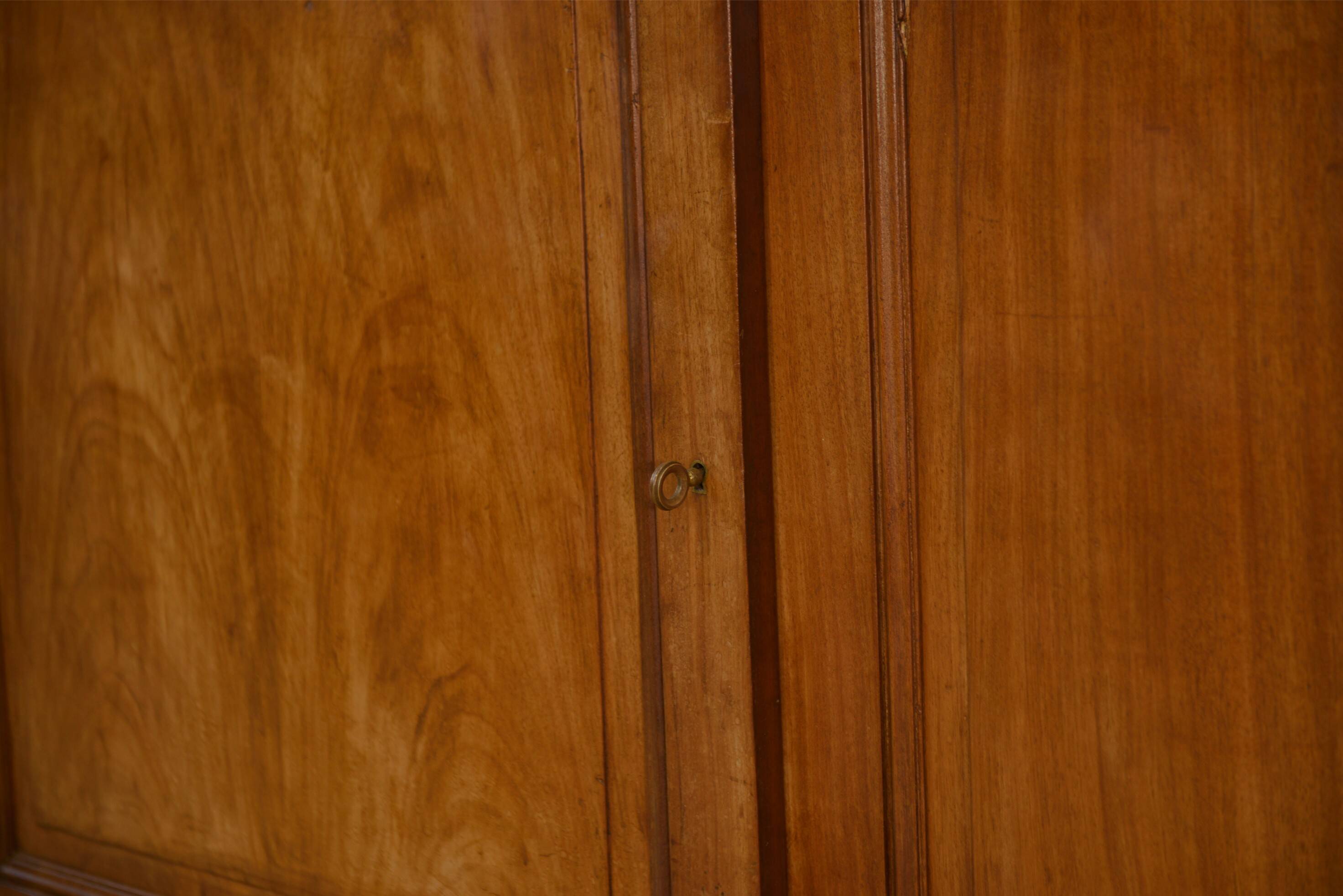 Mahogany workshop furniture with three sliding doors from the 1920s.