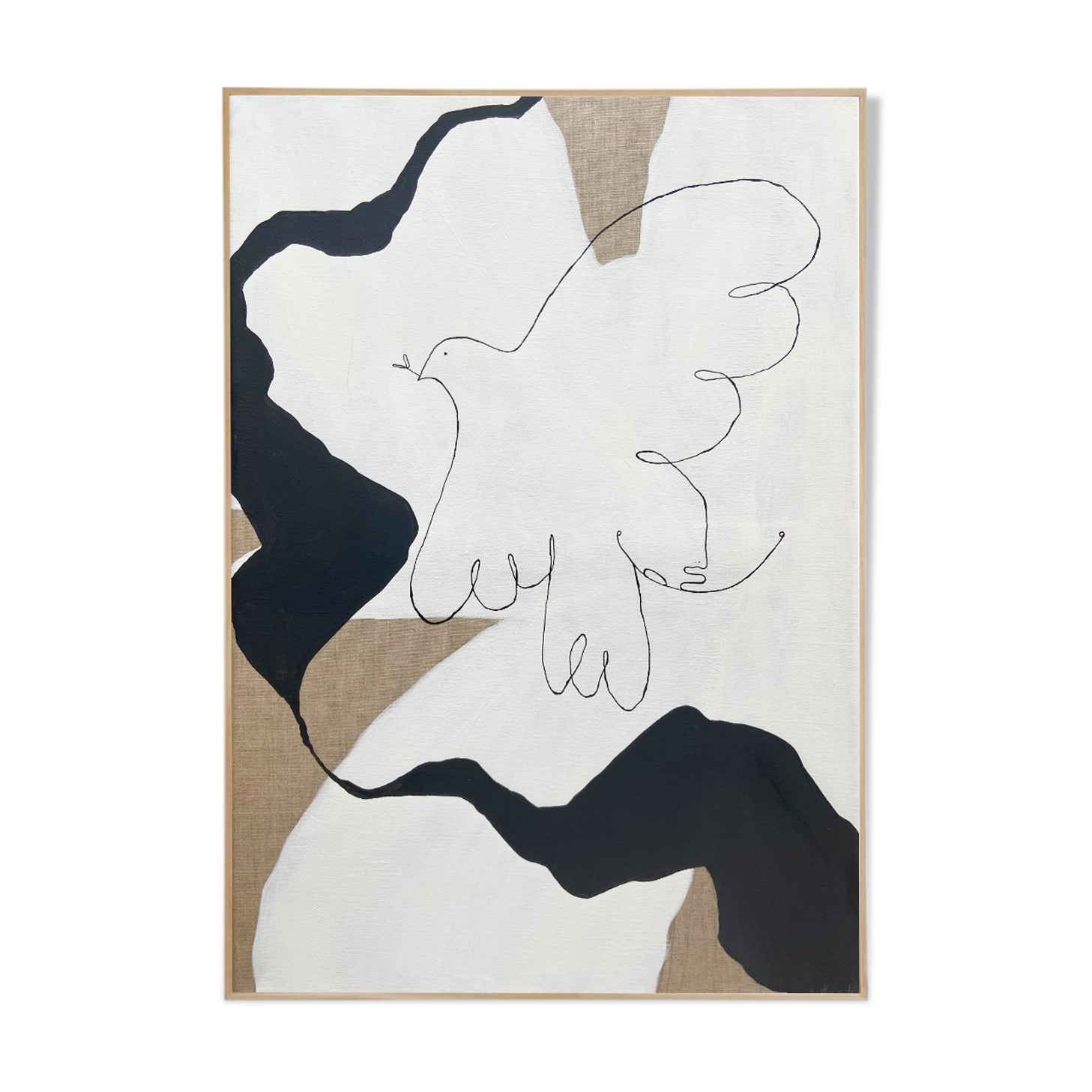 "La danse du ciel", 2022, acrylic on linen canvas, 50x70xcm by atelieragape