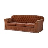 Crushed velvet button back sofa