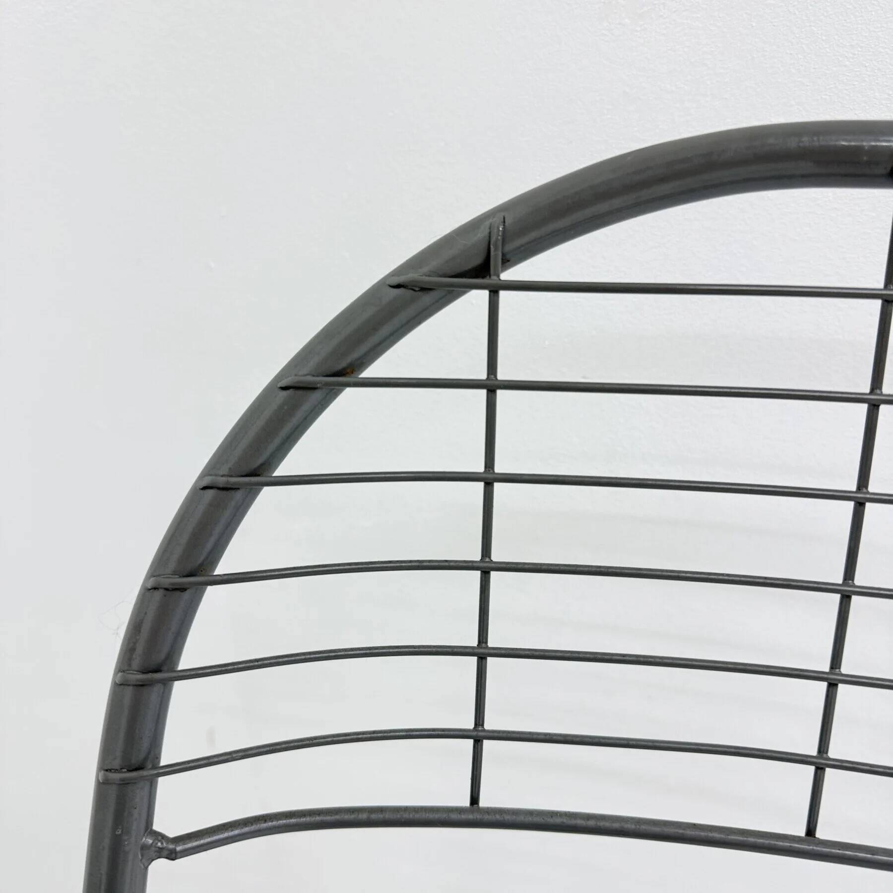 Niels Gammelgaard for Ikea grey wire metal folding chair, 1970s