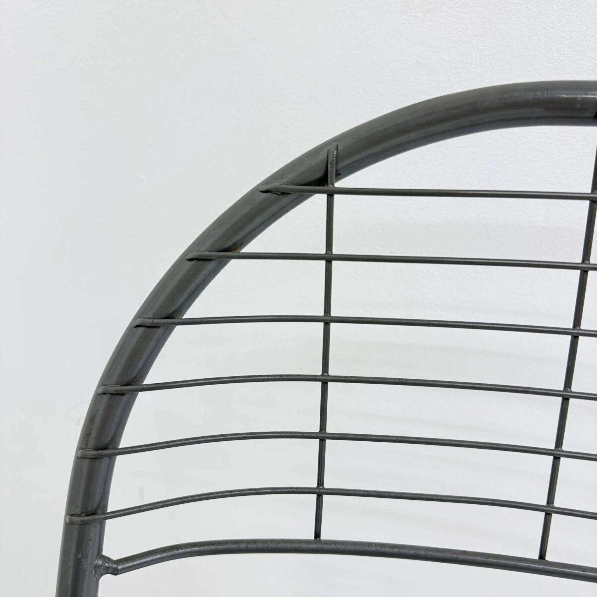 Niels Gammelgaard for Ikea grey wire metal folding chair, 1970s