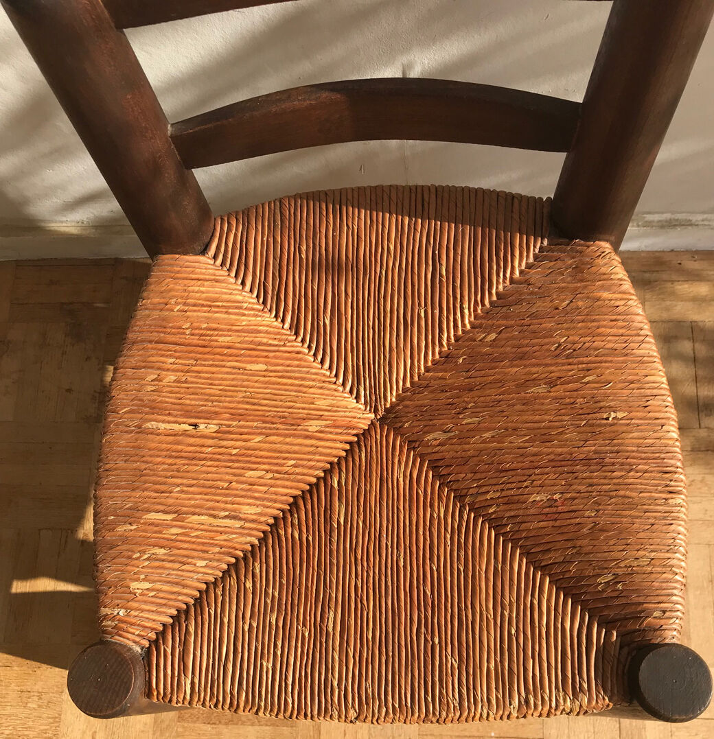 Wooden chair and straw 1950