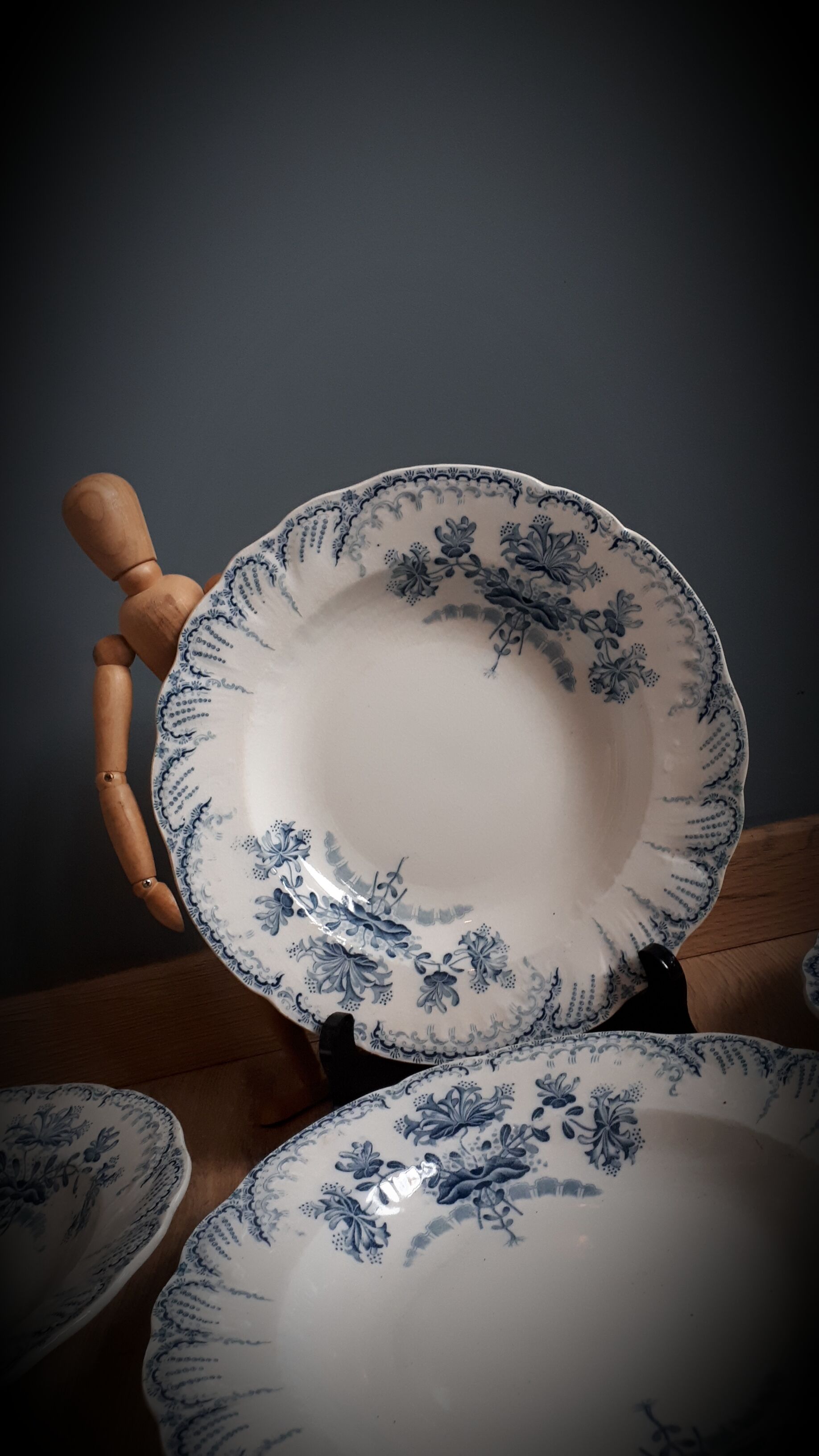 Set 6 hollow plates regency