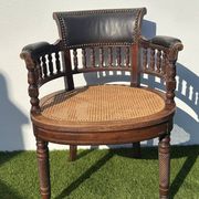 Napoleon III office chair in solid wood