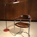 Vintage leather and chrome chair circa 1970