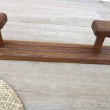 VINTAGE Geometric Solid Oak COAT RACK