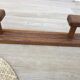 VINTAGE Geometric Solid Oak COAT RACK