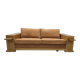Key Largo Hugues Chevalier sofa Art Deco style in sycamore and suede