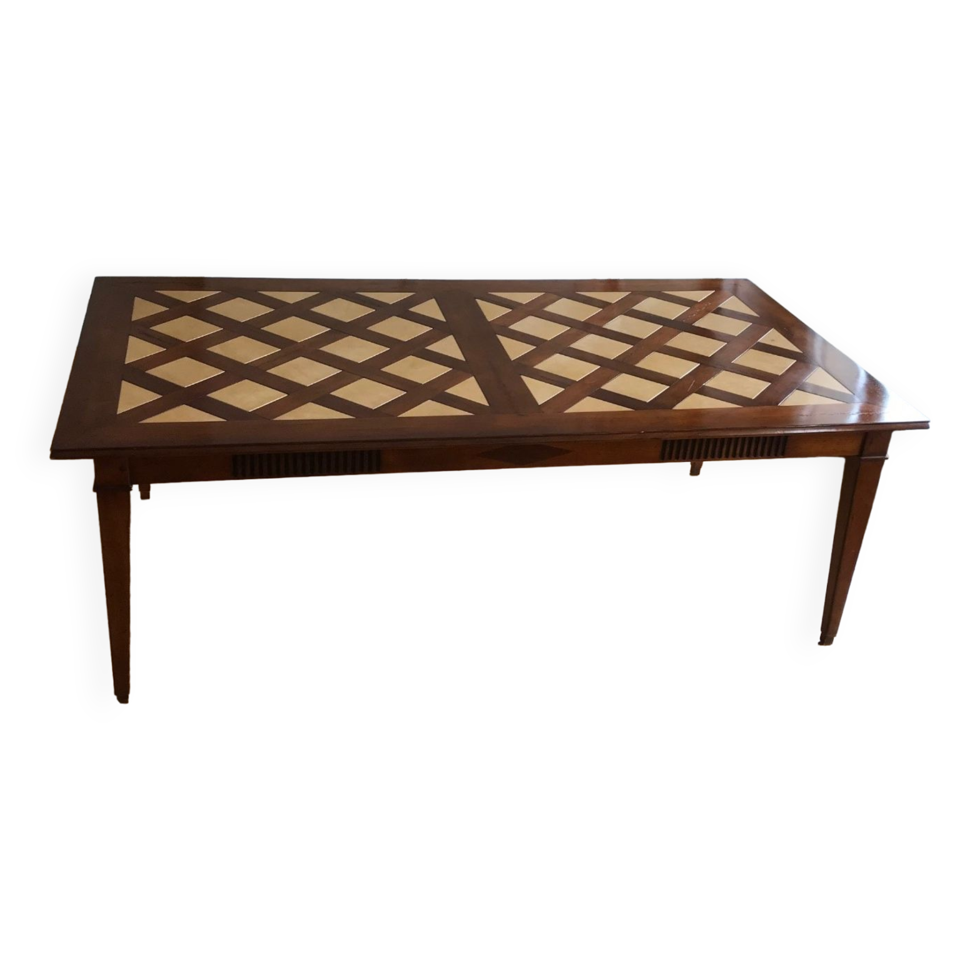 Roche Bobois cherry and Bourgogne tile dining table
