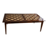 Roche Bobois cherry and Bourgogne tile dining table