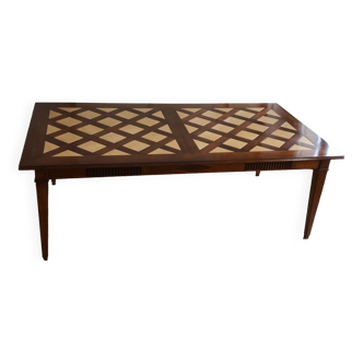 Roche Bobois cherry and Bourgogne tile dining table