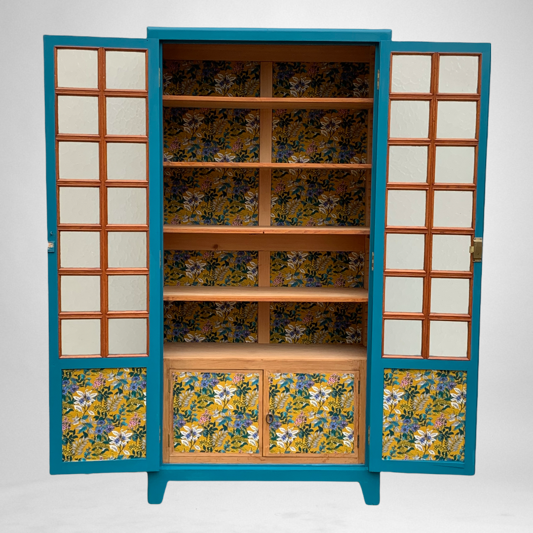 Parisian wardrobe glazed blue Peacock 1940