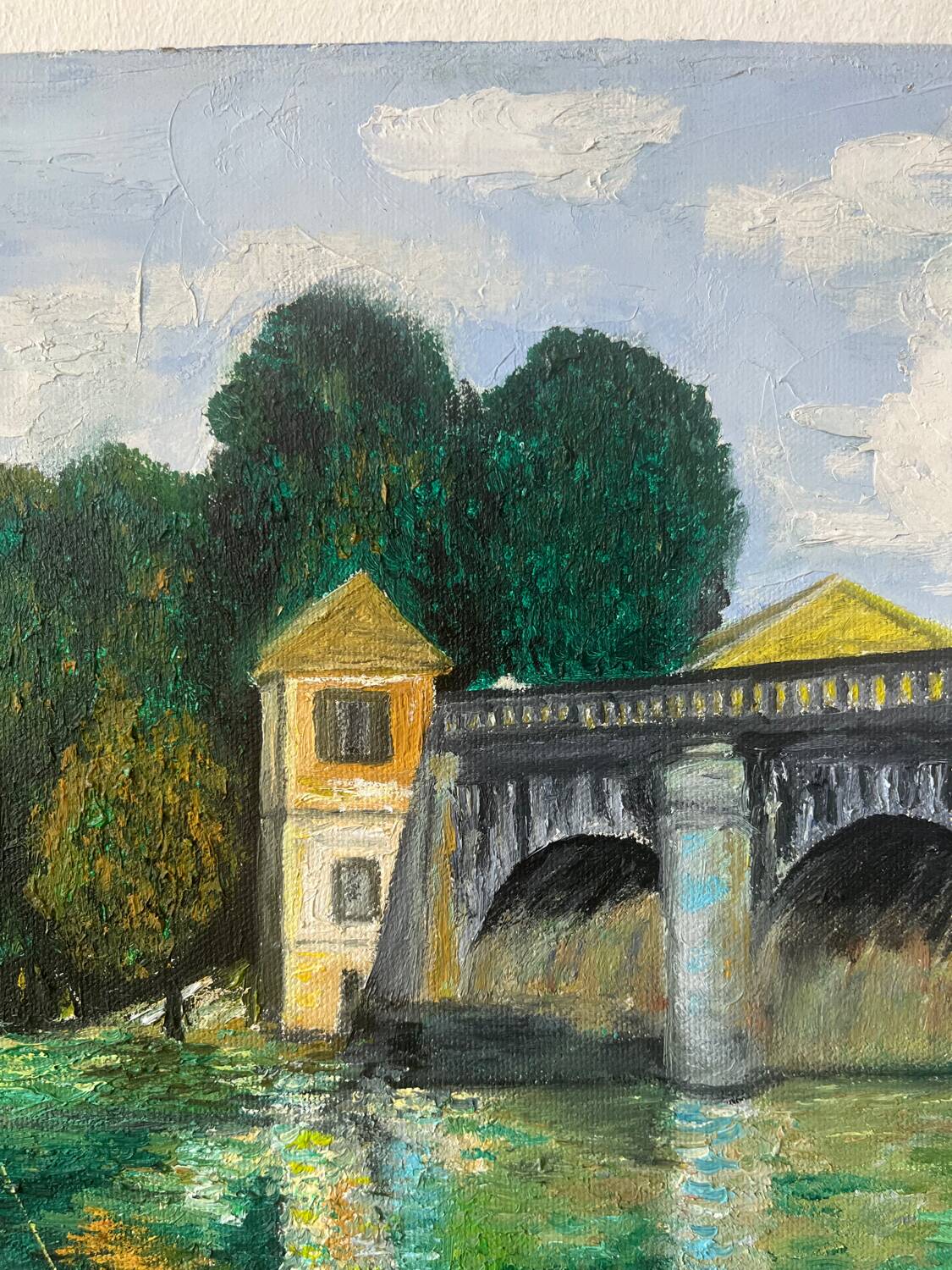 Riverboats on the Seine, signed