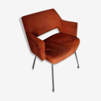 Fabric and metal armchair from the 1960/1970