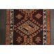 1970s Vintage Turkish Handmade Wool & Cotton Orange Runner Rug 80x356