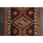 1970s Vintage Turkish Handmade Wool & Cotton Orange Runner Rug 80x356