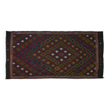 Area kilim rug ,vintage wool turkish handknotted kilim, 360 cmx 176 cm rug