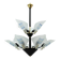 Modern Italian Chandelier with Murano Glass Sails, 1989