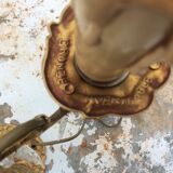 Pair of 3-light bronze candlestick lamps