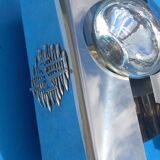 Pair of 70s designer wall lights in chrome metal