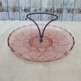 Pink glass-sided dish