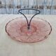 Plat a anse en verre rose