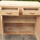 Parisian art deco sideboard 2 doors 2 drawers beech raw wood