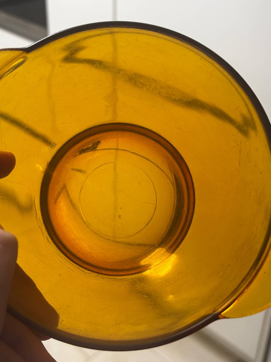 Vintage set of 4 amber brown Duralex bowls and véréco.