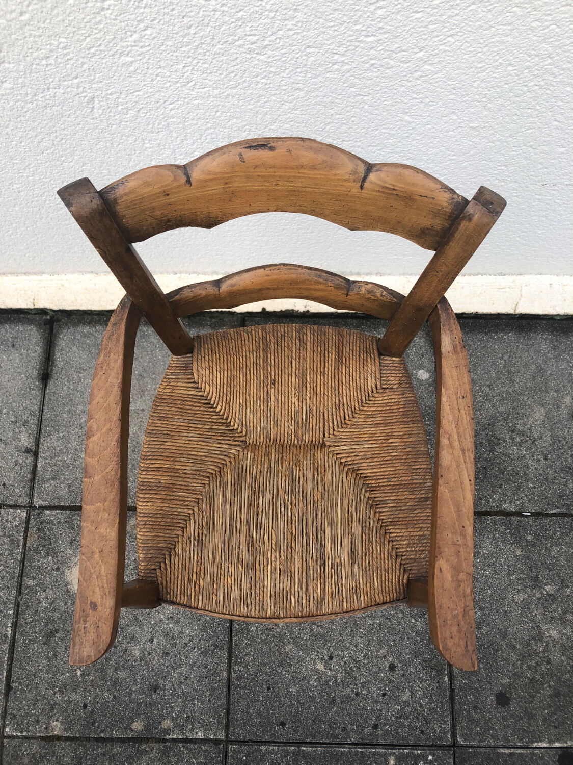 Rattan children's high chair