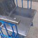 Electric blue metal armchair