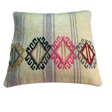 Vintage turkish kilim cushion cover, 40 x 40 cm