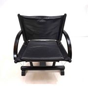 Fauteuil lounge en cuir Weishäupl Werkstätten String, 1980