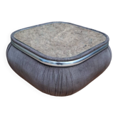 Velvet and mirror coffee table