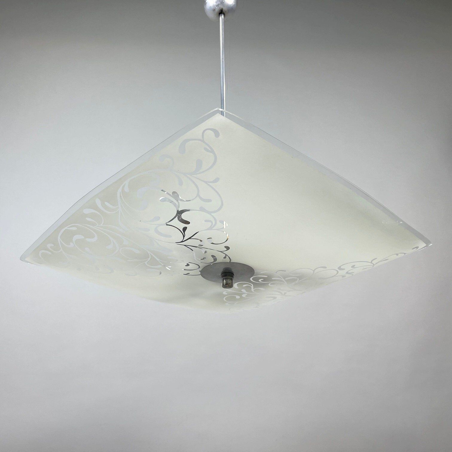 Mid century glass pendant by Napako, Czechoslovakia, 1960's
