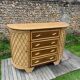 Vintage rattan and oak sideboard 1960-70