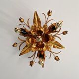Italian ceiling light in gold-tone metal, 1970s