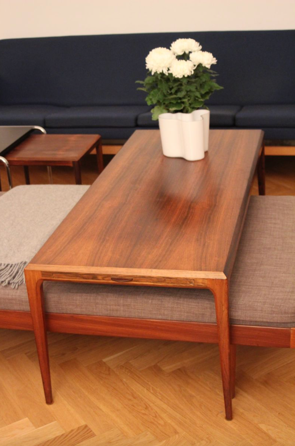 Extendable XL Mid-Century Brazilian Rosewood Coffee Table by Johannes Andersen for CFC Silkeborg