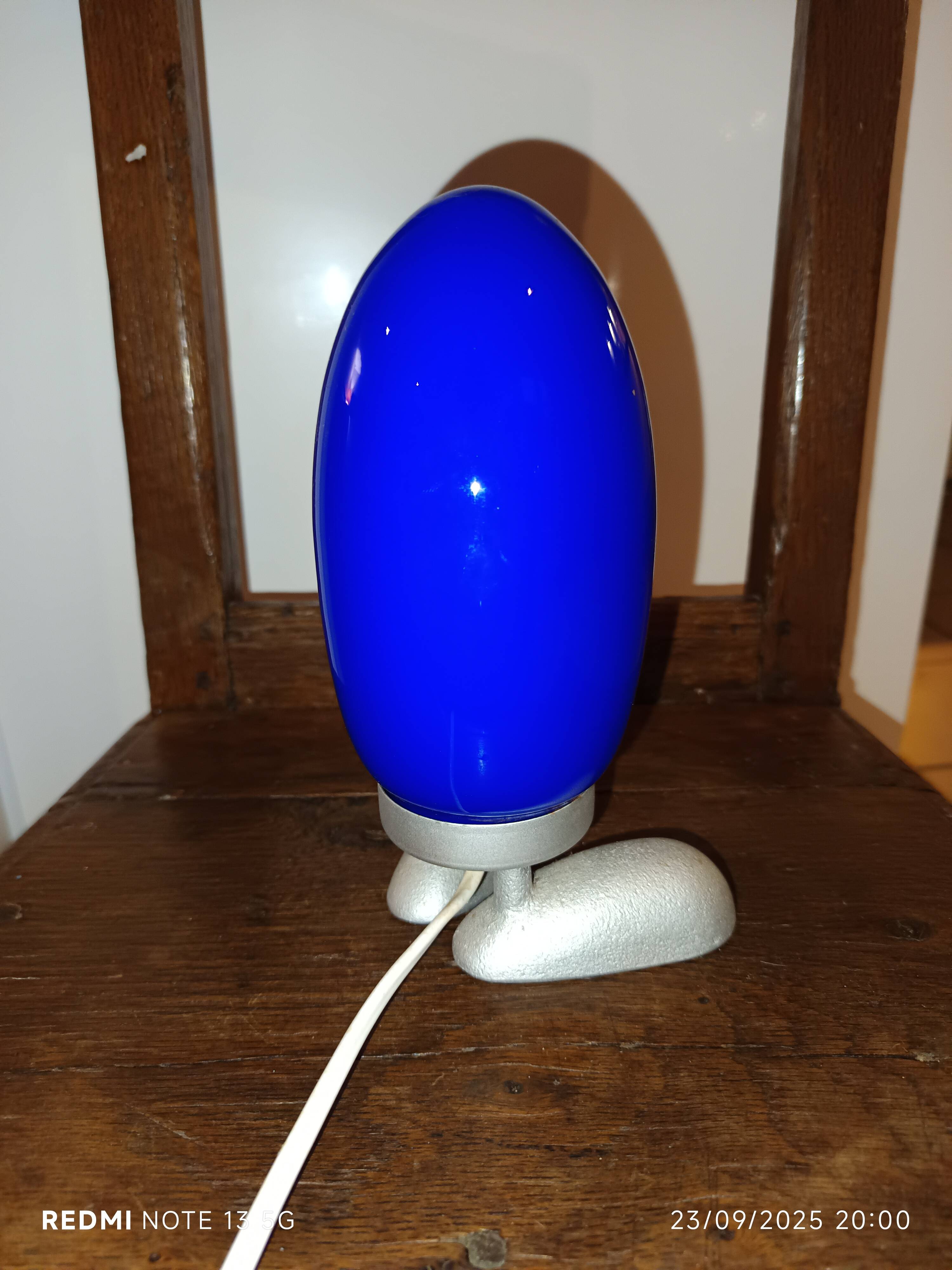 Ikea 1190 Dino Egg bedside lamp blue Tsasuo Konno