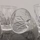 Set de 4 verres digestifs en cristal ciselé vintage Shell