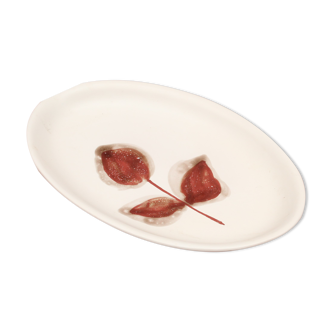 Plat ovale Niderviller décor Hêtre