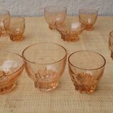 12 verres en verre ambré, 1960