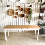 Old white base trail table
