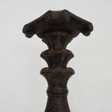 Carved and engraved wooden stool. 1960s 70s.