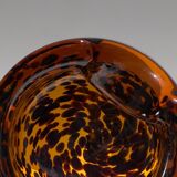 Cendrier en verre de Murano ambré, 1960