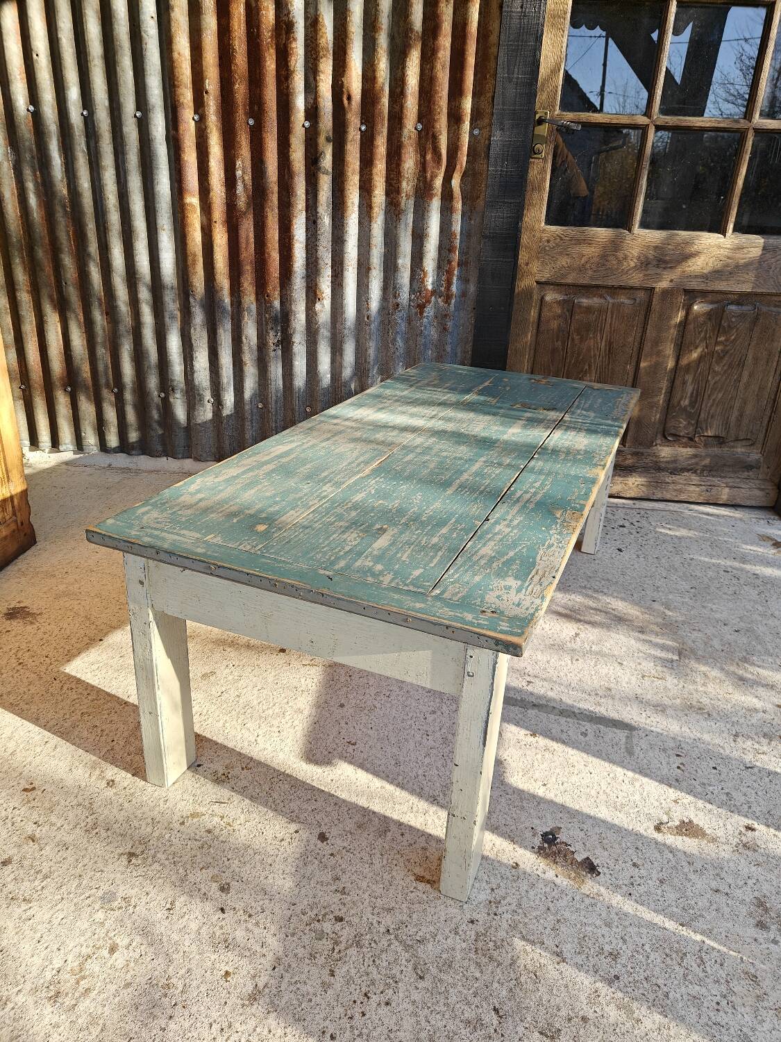 Patinated country coffee table