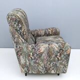 Pair of High-Quality Patterned Fabric Armchairs, Italy