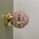 Vintage art deco globe wall or ceiling light in pink and gold Clichy glass