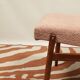 Vintage powder pink boucle armchair 1970 renovated