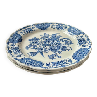 3 flat plates Ridgway Ironstone Staffordshire England Windson